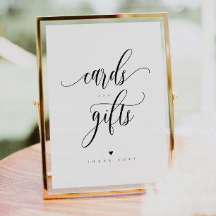 Script Cards and Gifts Sign 8x10"