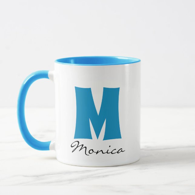 Script Custom Name & Monogram Mug (Left)