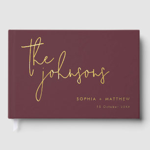 Script Custom Names Wedding Foil Guest Book