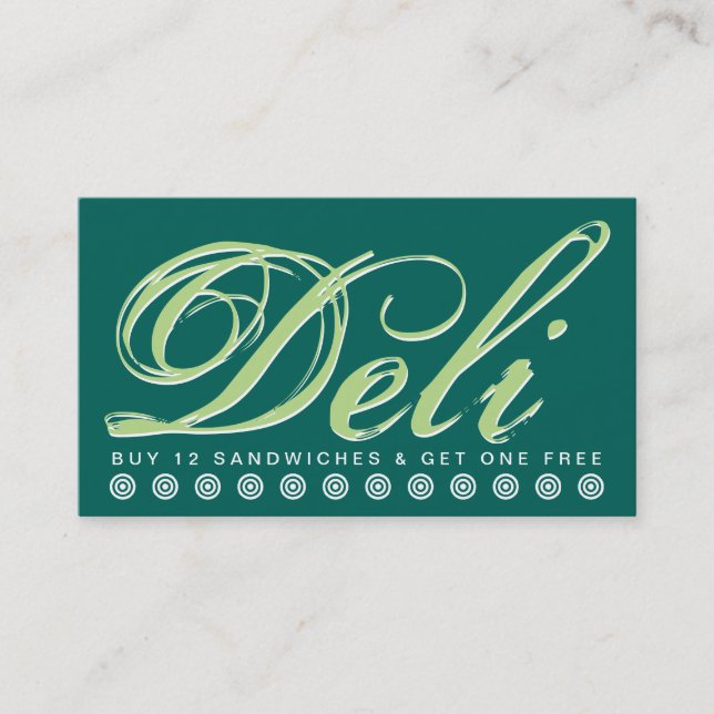 script DELI customer loyalty Card (Front)
