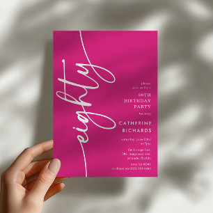 Script Eighty' 80th Birthday Invitation