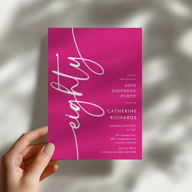 Script Eighty' 80th Birthday Invitation (Creator Uploaded)