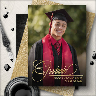 Script Elegant Graduation Announcement