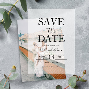 Script Elegant Wedding Save The Date Vellum Invitations