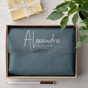 Script Established Best Mum Ever Custom Tissue Paper