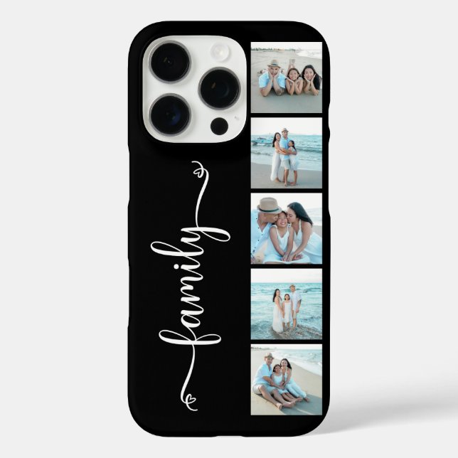 Script Family Photo Black Case-Mate iPhone Case (Back)