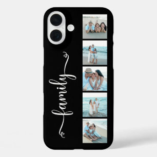 Script Family Photo Black iPhone 16 Plus Case