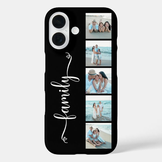 Script Family Photo Black Case-Mate iPhone Case (Back)
