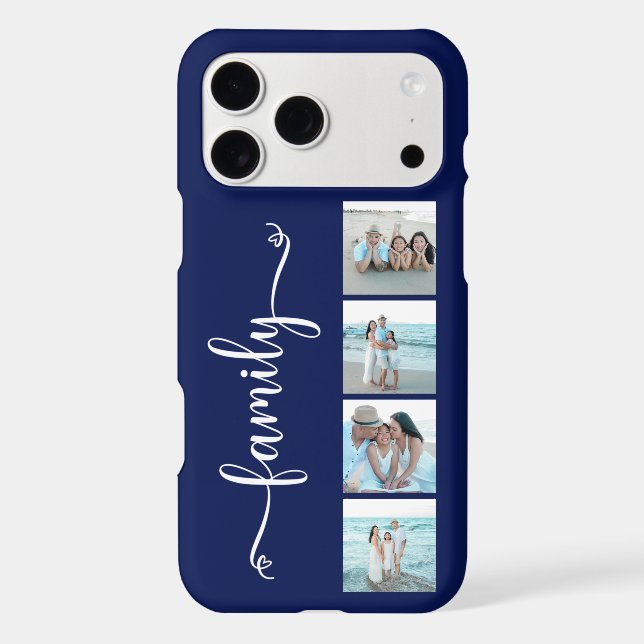 Script Family Photo Navy Blue (Back)