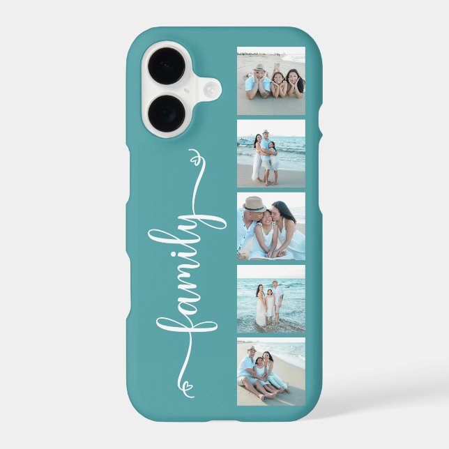 Script Family Photo Teal (Back)