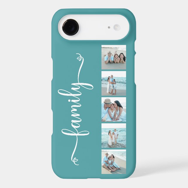 Script Family Photo Teal (Back)
