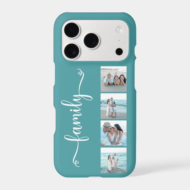 Script Family Photo Teal (Back)
