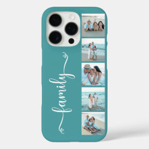 Script Family Photo Teal iPhone 16 Pro Case