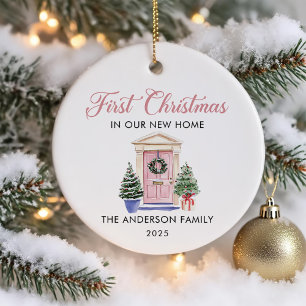 Script First Christmas At Our New Home Ceramic Tree Decoration