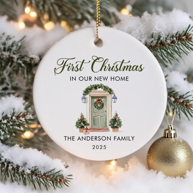 Script First Christmas At Our New Home Ceramic Tree Decoration (Creator Uploaded)