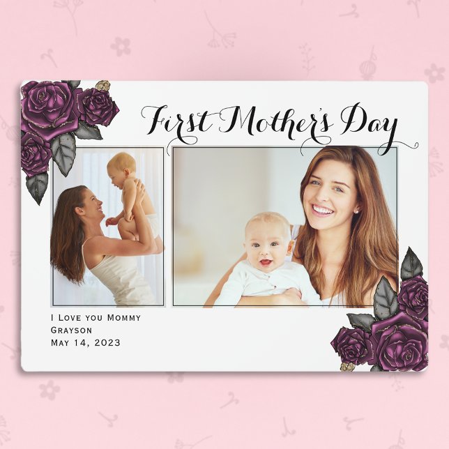 Script First Mother's Day Photo Plaque (Creator Uploaded)