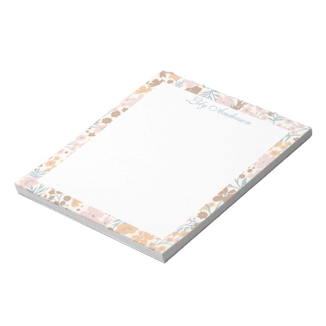 Script Floral  Notepad (Rotated)