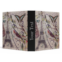 Script French country butterfly Paris Eiffel Tower