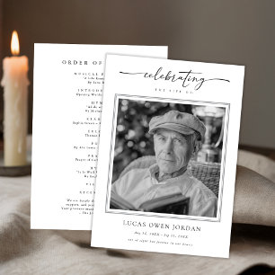 Script Funeral Memorial Order of Service Cheap Programme