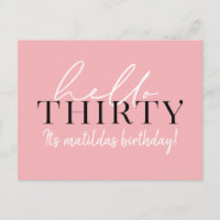 Script & geometric 30th birthday