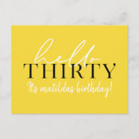 Script & geometric 30th birthday