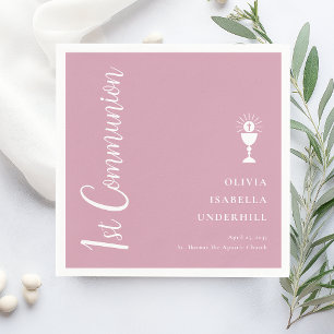 Script Girls 1st Communion Napkin