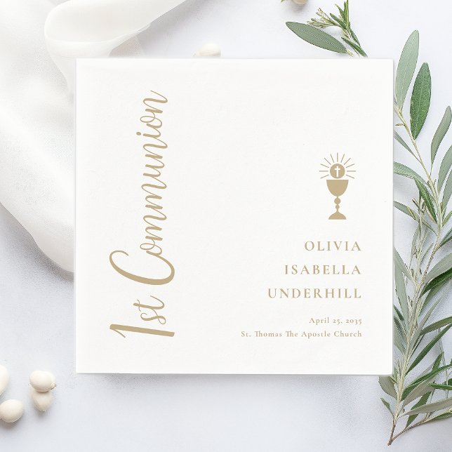 Script Girls 1st Communion  Napkin (Creator Uploaded)