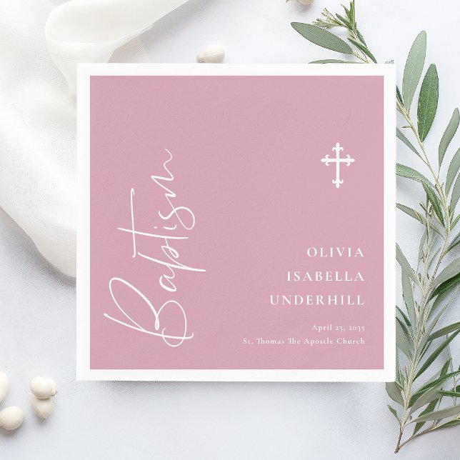 Script Girls Baptism  Napkin (Creator Uploaded)