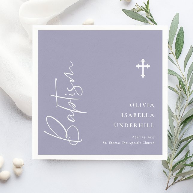 Script Girls Baptism  Napkin (Creator Uploaded)