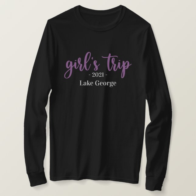 Script Girl's Trip Location and Year T-Shirt (Design Front)