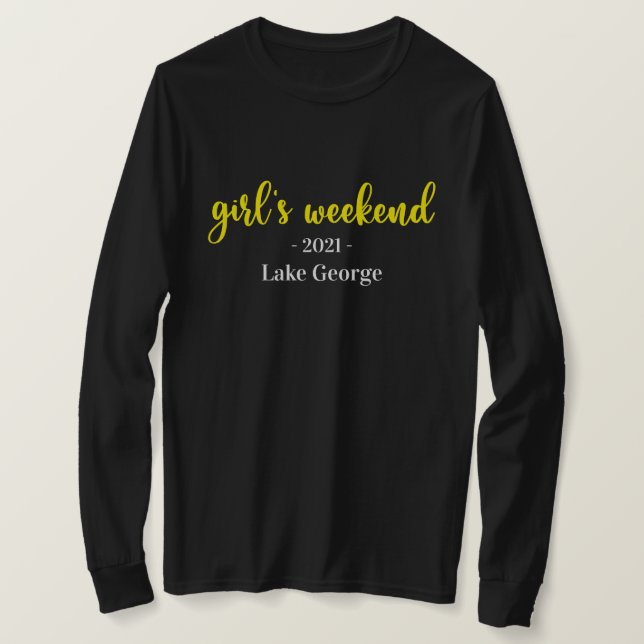 Script Girl's Weekend Location and Year T-Shirt (Design Front)