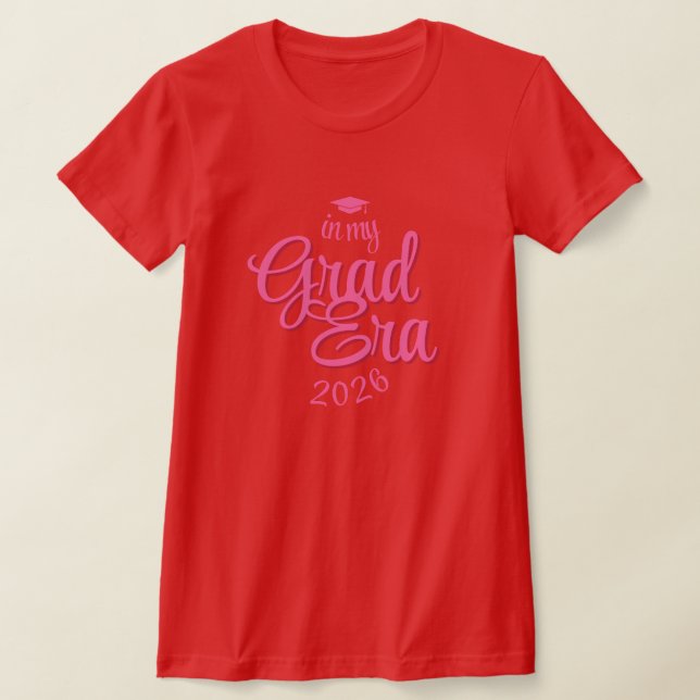 Script Grad Era Custom Year Graduation Shirt (Laydown)