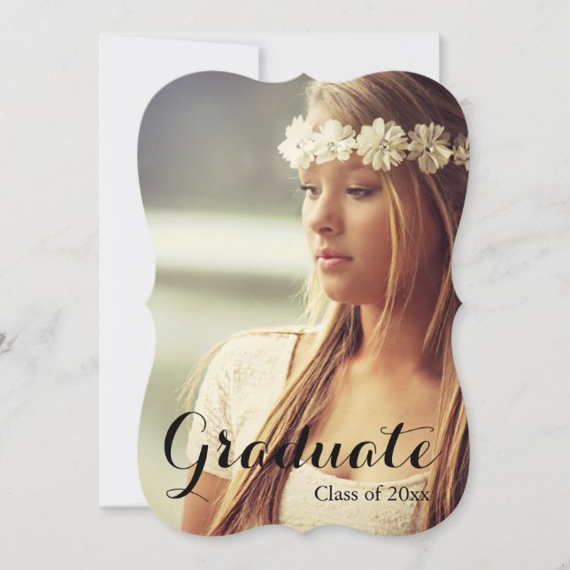 Script graduate graduation party invitation (Front)