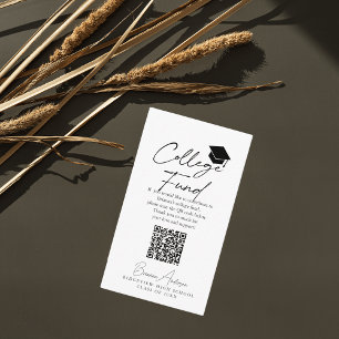 Script Graduation Cap College Fund Enclosure Card