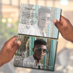 Script Graduation Thank You Note Postcard