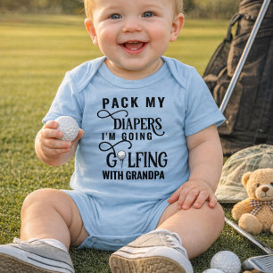 Script Grandpa's Golfing Buddy Baby Bodysuit