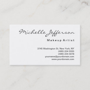 Script Grey Black White Grey Business Card