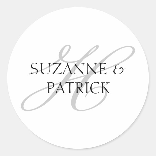 Script H Monogram Labels (Silver / Black) (Front)
