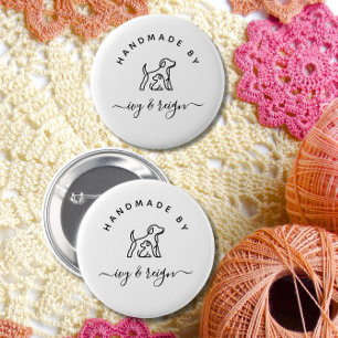  Script Handmade by Custom logo  6 Cm Round Badge