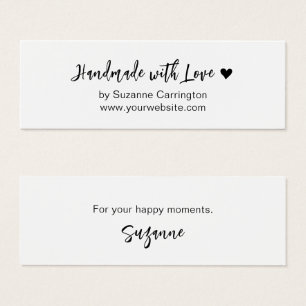 Script Handmade with Love Small Business Mini Card