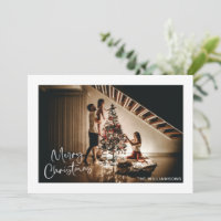 Script Handwriting Modern Merry Christmas Photo