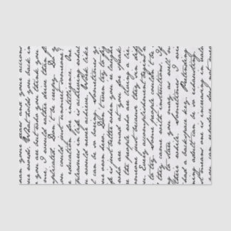 Script Handwriting Tissue Paper