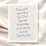 Script Handwritten Minimalist Wedding Postcard<br><div class="desc">Celebrate love with us! Our wedding invitation captures the essence of romance with all the text beautifully written in modern script handwritten style. Every word dances across the page, inviting you to join us as we begin our journey together. From the heartfelt vows to the joyous celebration, our invitation sets...</div>
