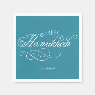 Script Happy Hanukkah Holiday Napkin