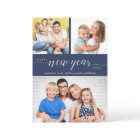 Script Happy New Year Typography 3 Photos Blue