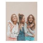 Script heart cute modern multi photo best friends