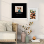 Script heart cute modern photo best friends poster<br><div class="desc">Script heart cute modern photo best friends simple minimal elegant home decor black and white poster gift.</div>