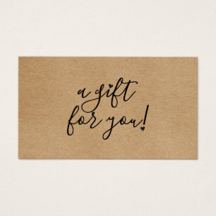 Script Hearts Rustic Kraft Gift Card