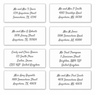 Script Individual Recipient Name Address Shipping