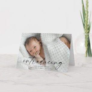 Script Introducing Baby Photo Thank You Card